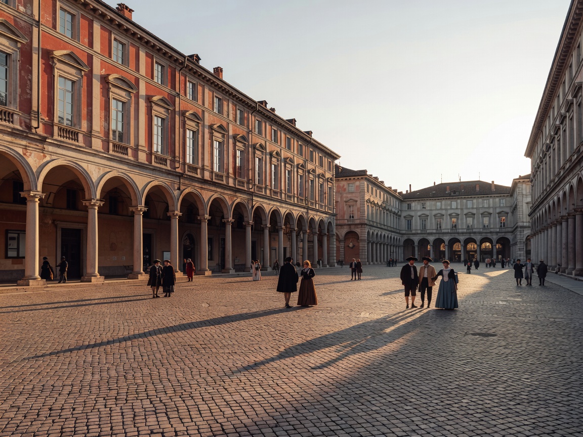 Piazza San Carlo in Turin with historic cafe porticoes and cobblestones