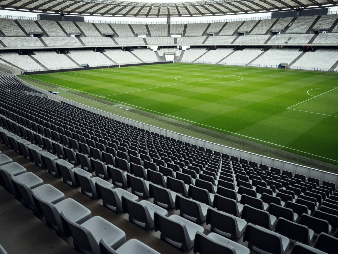 Seating stands and pitch view inside Allianz Stadium Turin